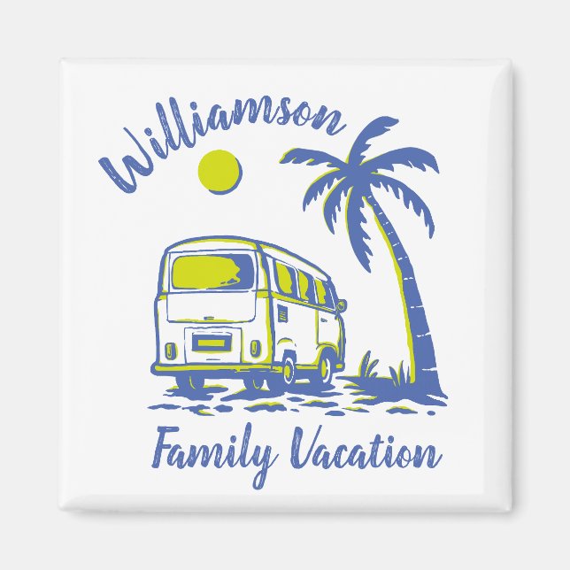 Personalised family vacation magnet (Front)