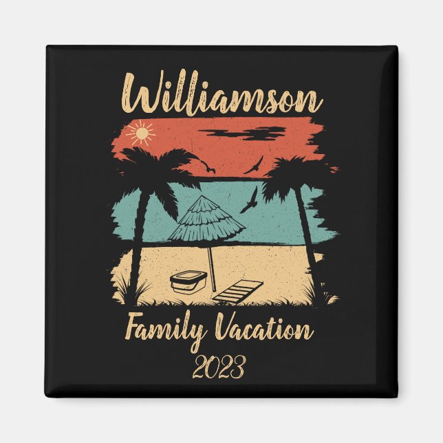 Personalised family vacation magnet (Front)