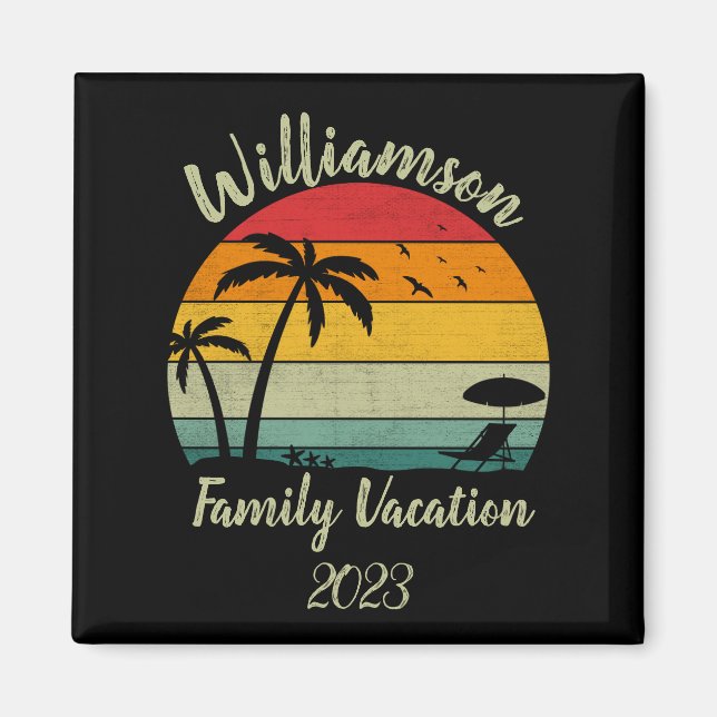 Personalised family vacation magnet (Front)
