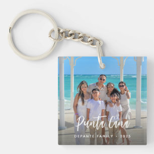 Personalised Family Vacation photo destination  Key Ring