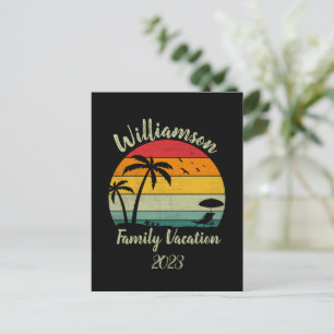 Personalised family vacation postcard