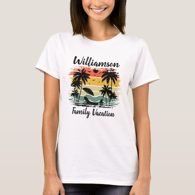 Personalised family vacation T-Shirt (Front)