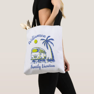 Personalised family vacation tote bag