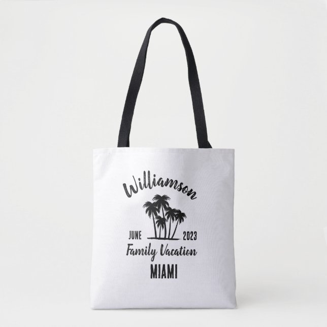 Personalised family vacation tote bag (Front)