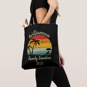 Personalised family vacation tote bag