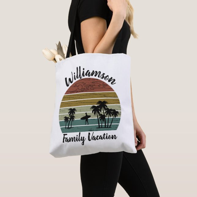 Personalised family vacation tote bag (Close Up)