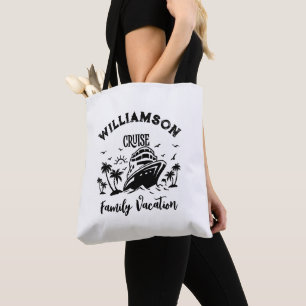 Personalised family vacation tote bag