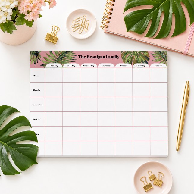 Personalised Family Weekly Planner Notepad (Creator Uploaded)