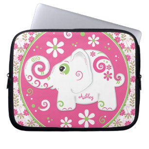 Personalised Fancy Elephant Laptop Sleeve