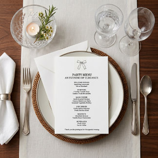 Personalised Fancy Party Meun