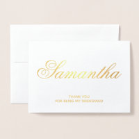 Personalised Fancy Script Bridesmaid Thank You