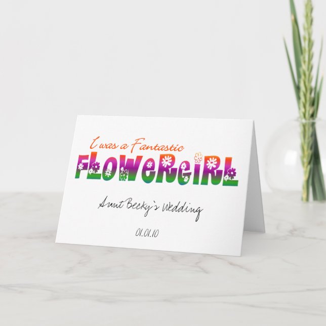 Personalised Fantastic Flower Girl Card (Front)