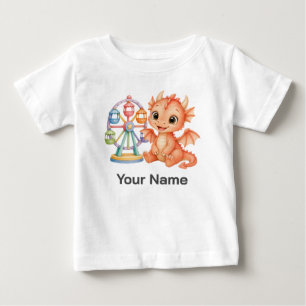 Personalised Fantasy Baby Dragon Ferris Wheel T-Shirt