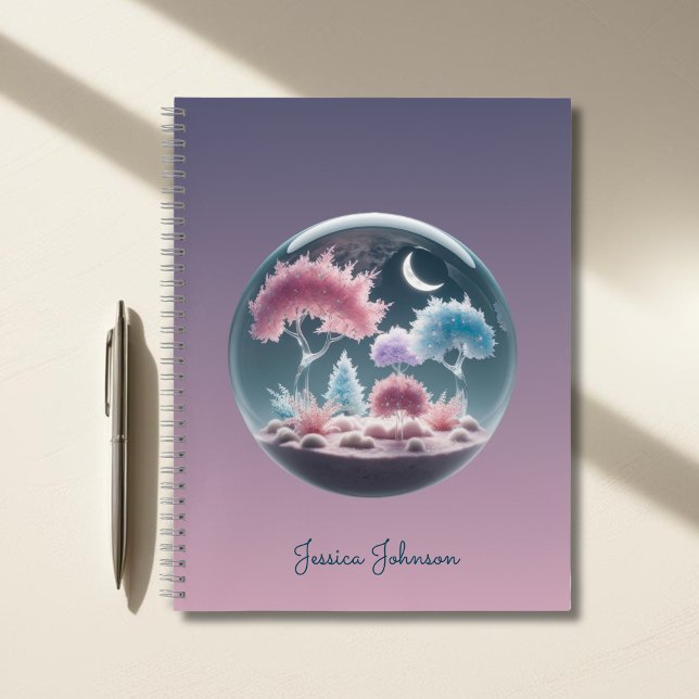 Personalised Fantasy Garden with Sparkling Trees Notebook (Personalized Fantasy Garden with Sparkling Trees Notebook)