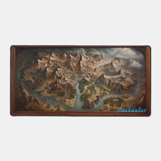 Personalised Fantasy Map Desk Mat (Front)