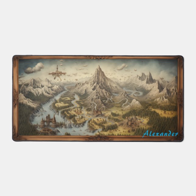 Personalised Fantasy Map Desk Mat (Front)