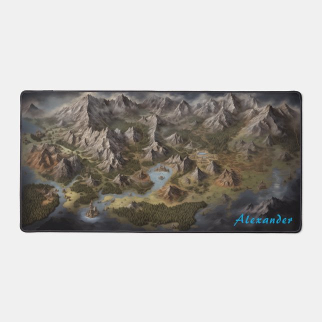 Personalised Fantasy Map Desk Mat (Front)
