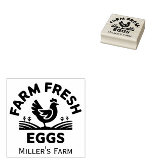 Personalised Farm Fresh Eggs Stamp