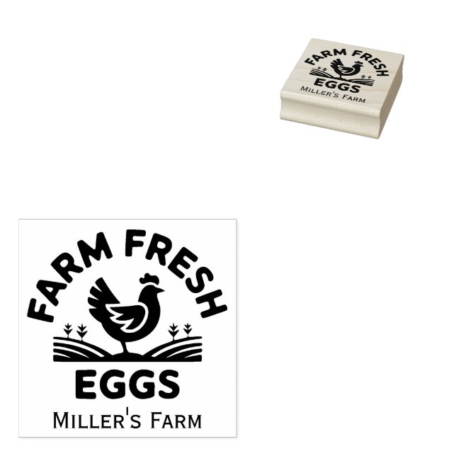 Personalised Farm Fresh Eggs Stamp (Stamped)