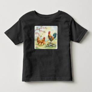 Personalised Farm Life rooster chicks toddler T-Shirt