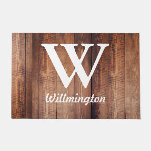 Personalised - Farmhouse Chic Barn Wood Planks Doormat
