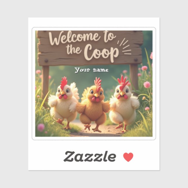 Personalised Farmhouse Chicken Stickers (Sheet)