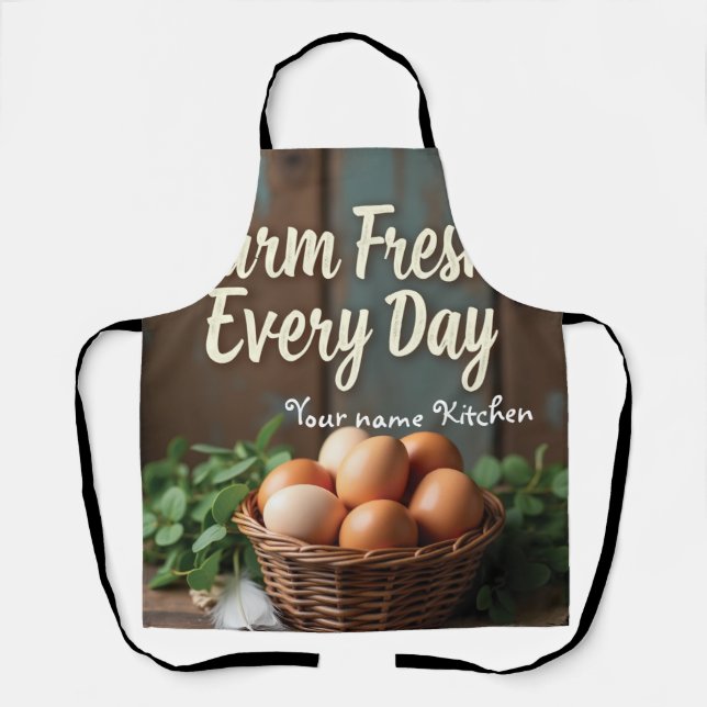 Personalised Farmhouse Cooking Apron (Front)