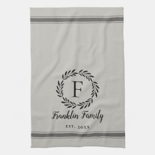 Personalised Farmhouse Kitchen Dish Towel
