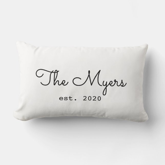 Personalised Farmhouse Style Last Name Pillow (Front)