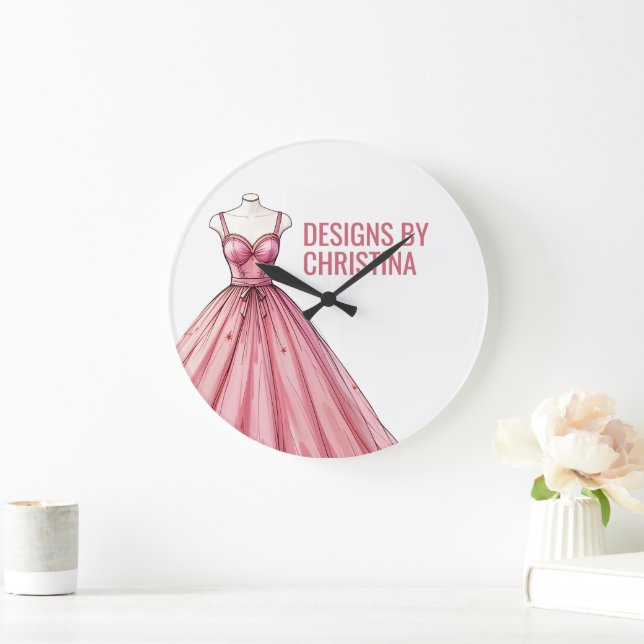 Personalised Fashion Designer Stylist Graduate Large Clock (Home)