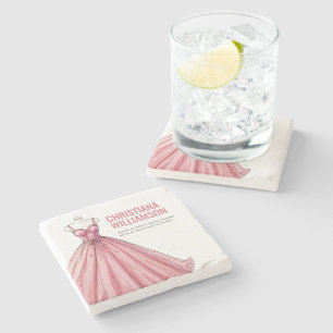 Personalised Fashion Designer Stylist Graduate Stone Coaster