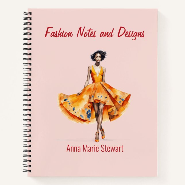 Personalised Fashion Sketch Book (Front)