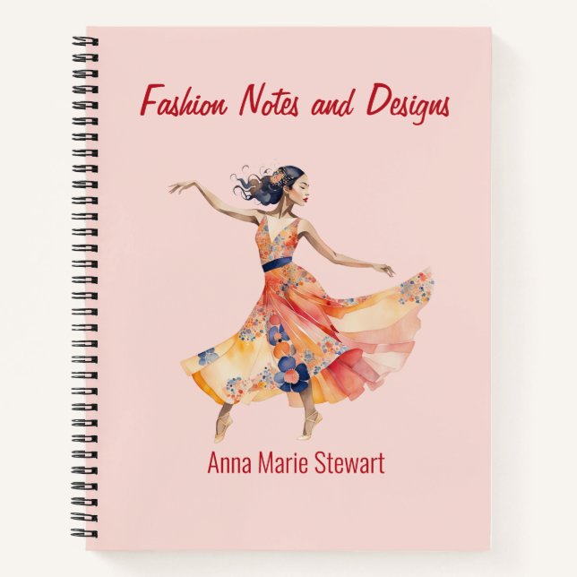 Personalised Fashion Sketch Book (Front)