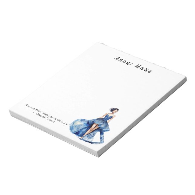Personalised Fashion Themed  Notepad (Rotated)