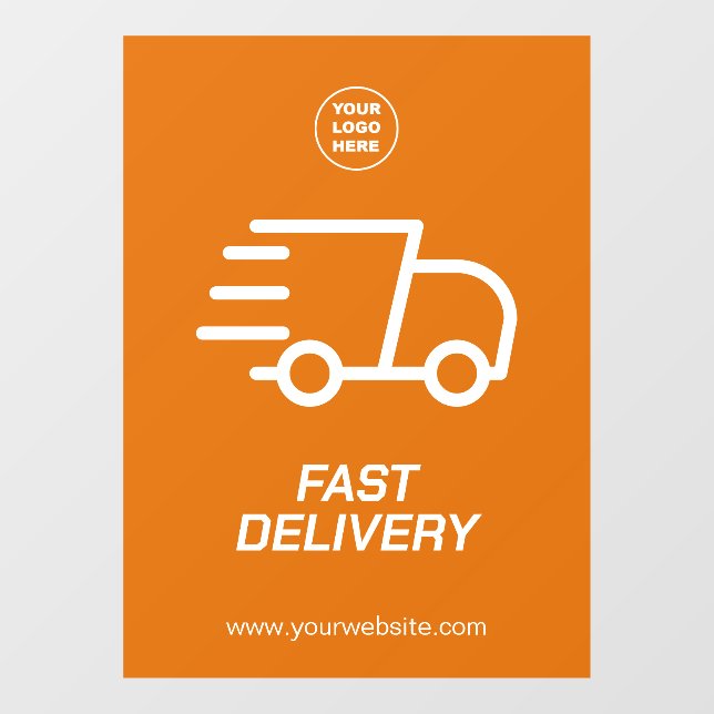 Personalised Fast Delivery Custom Window Cling (Sheet)