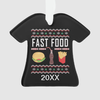 Personalised Fast Food Ugly Christmas Sweater Ornament