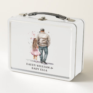 Personalised Father and Daughter (2) Metal Lunch Box