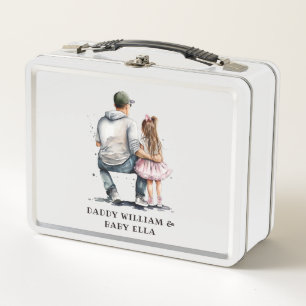 Personalised Father and Daughter (3) Metal Lunch Box