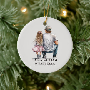 Personalised Father and Daughter (4) Ceramic Ornament