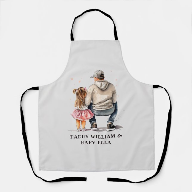 Personalised Father and Daughter (6) Apron (Front)