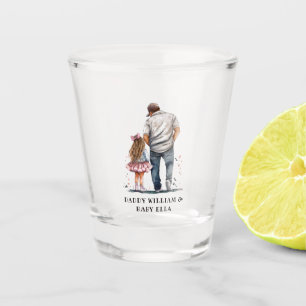 Personalised Father and Daughter Shot Glass