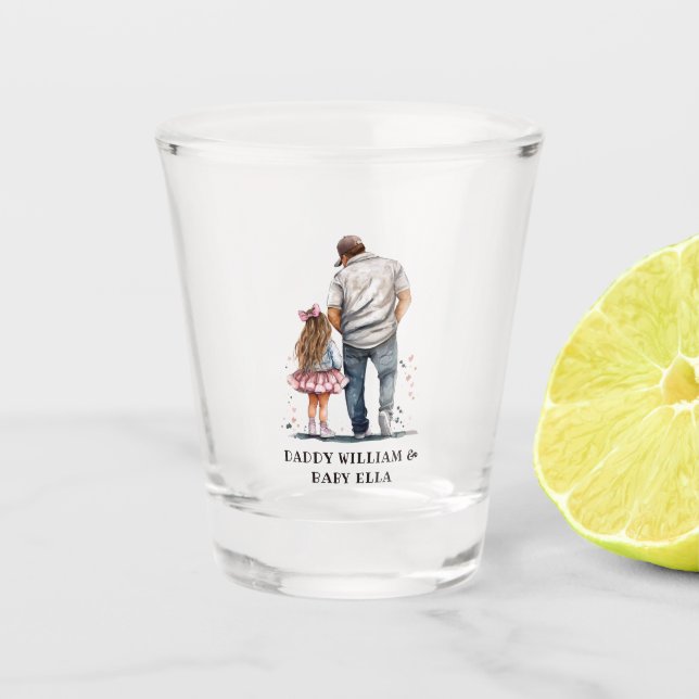 Personalised Father and Daughter Shot Glass (Front)