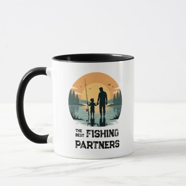 Personalised Father and Son Fishing Gift Mug (Left)