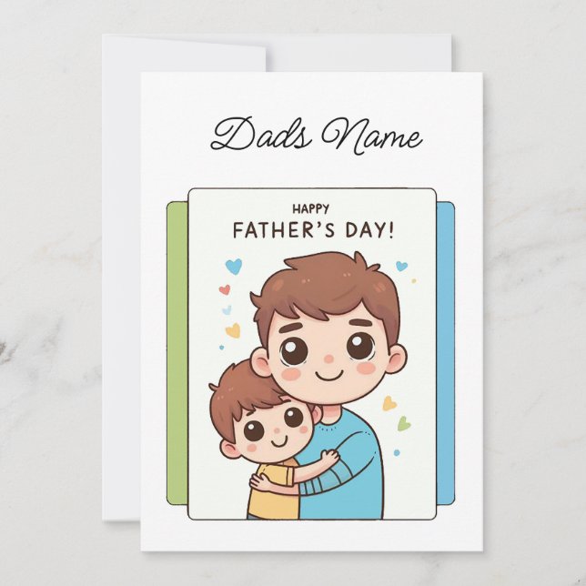 Personalised Father And Son Holiday Card (Front)