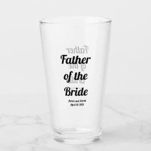 Personalised Father of the Bride Glass