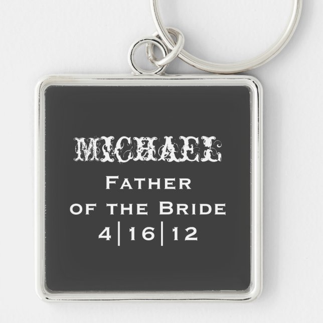Personalised Father of the Bride Keychain (Front)