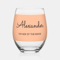 Personalised Father of the Bride Wedding Peach
