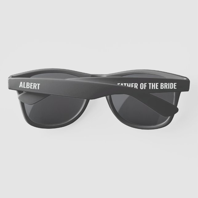 Personalised Father of the Bride Wedding Sunglasses (Back)