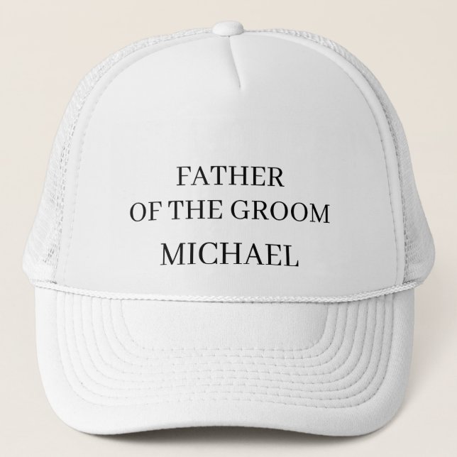 Personalised FATHER OF THE GROOM Cap (Front)