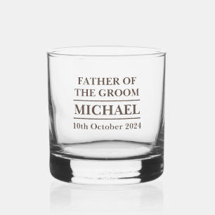 Personalised Father Of The Groom Tumblers Whisky  Whiskey Glass